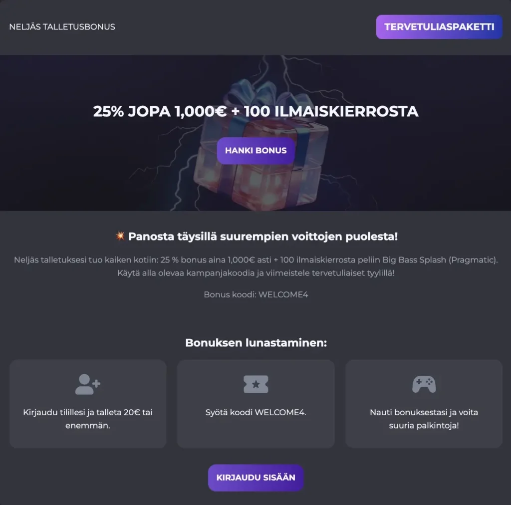 Voom casino kampanjat